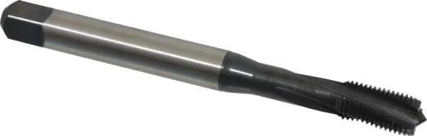 Emuge - 3/8-24 UNF 3 Flute 2BX Modified Bottoming Spiral Flute Tap - Cobalt, Oxide Finish, 3.937" OAL, Right Hand Flute, Right Hand Thread, Series Rekord D-Ti - USA Tool & Supply