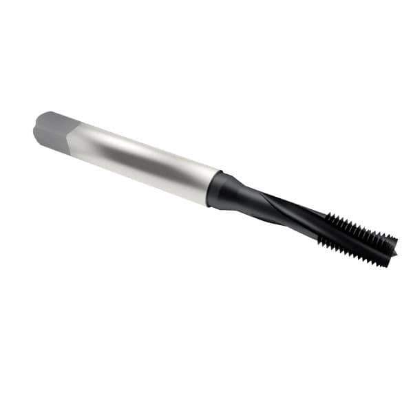 Emuge - 3/8-24 UNF 3 Flute 3BX Modified Bottoming Spiral Flute Tap - Cobalt, Oxide Finish, 3.937" OAL, Right Hand Flute, Right Hand Thread, Series Rekord D-Ti - USA Tool & Supply