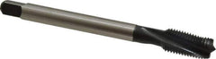 Emuge - 7/16-20 UNF 3 Flute 2BX Modified Bottoming Spiral Flute Tap - Cobalt, Oxide Finish, 3.937" OAL, Right Hand Flute, Right Hand Thread, Series Rekord D-Ti - USA Tool & Supply