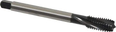 Emuge - 1/2-13 UNC 3 Flute 2BX Modified Bottoming Spiral Flute Tap - Cobalt, Oxide Finish, 4.331" OAL, Right Hand Flute, Right Hand Thread, Series Rekord D-Ti - USA Tool & Supply
