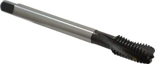Emuge - 1/2-13 UNC 3 Flute 3BX Modified Bottoming Spiral Flute Tap - Cobalt, Oxide Finish, 4.331" OAL, Right Hand Flute, Right Hand Thread, Series Rekord D-Ti - USA Tool & Supply