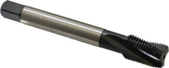 Emuge - 9/16-18 UNF 3 Flute 2BX Modified Bottoming Spiral Flute Tap - Cobalt, Oxide Finish, 3.937" OAL, Right Hand Flute, Right Hand Thread, Series Rekord D-Ti - USA Tool & Supply