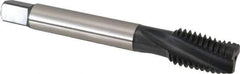 Emuge - 5/8-11 UNC 3 Flute 2BX Modified Bottoming Spiral Flute Tap - Cobalt, Oxide Finish, 4.331" OAL, Right Hand Flute, Right Hand Thread, Series Rekord D-Ti - USA Tool & Supply