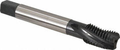 Emuge - 3/4-10 UNC 3 Flute 3BX Modified Bottoming Spiral Flute Tap - Cobalt, Oxide Finish, 4.921" OAL, Right Hand Flute, Right Hand Thread, Series Rekord D-Ti - USA Tool & Supply