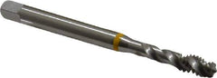 Emuge - 1/4-20 UNC 3 Flute 3B Modified Bottoming Spiral Flute Tap - Cobalt, Bright Finish, 3.15" OAL, Right Hand Flute, Right Hand Thread, Series Enorm - Exact Industrial Supply
