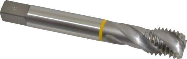 Emuge - 3/4-10 UNC 3 Flute 3B Modified Bottoming Spiral Flute Tap - Cobalt, Bright Finish, 4.921" OAL, Right Hand Flute, Right Hand Thread, Series Enorm - USA Tool & Supply