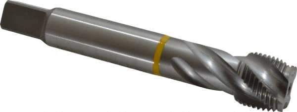 Emuge - 3/4-16 UNF 4 Flute 2B Modified Bottoming Spiral Flute Tap - Cobalt, Bright Finish, 4.331" OAL, Right Hand Flute, Right Hand Thread, Series Enorm - USA Tool & Supply