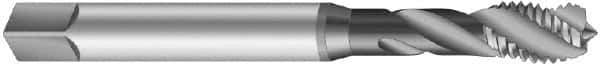 Emuge - 1-3/8 - 12 UNF 5 Flute 3B Modified Bottoming Spiral Flute Tap - Cobalt, Oxide Finish, 6.693" OAL, Right Hand Flute, Right Hand Thread, Series Enorm-VA - USA Tool & Supply