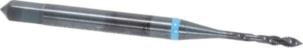 Emuge - #1-72 UNF 2 Flute 3B Modified Bottoming Spiral Flute Tap - Cobalt, Oxide Finish, 1.772" OAL, Right Hand Flute, Right Hand Thread, Series Enorm-VA - USA Tool & Supply