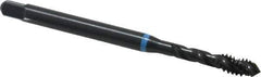 Emuge - #10-24 UNC 3 Flute 2B Modified Bottoming Spiral Flute Tap - Cobalt, Oxide Finish, 2.756" OAL, Right Hand Flute, Right Hand Thread, Series Enorm-VA - Exact Industrial Supply