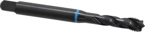 Emuge - 3/8-24 UNF 3 Flute 3B Modified Bottoming Spiral Flute Tap - Cobalt, Oxide Finish, 3.937" OAL, Right Hand Flute, Right Hand Thread, Series Enorm-VA - USA Tool & Supply