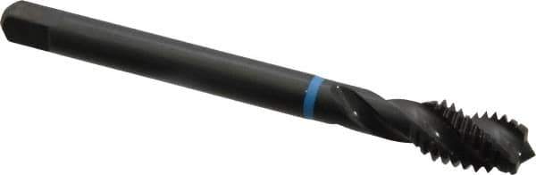 Emuge - 7/16-14 UNC 3 Flute 3B Modified Bottoming Spiral Flute Tap - Cobalt, Oxide Finish, 3.937" OAL, Right Hand Flute, Right Hand Thread, Series Enorm-VA - USA Tool & Supply