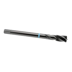 Emuge - 7/16-20 UNF 3 Flute 2B Modified Bottoming Spiral Flute Tap - Cobalt, Oxide Finish, 3.937" OAL, Right Hand Flute, Right Hand Thread, Series Enorm-VA - USA Tool & Supply