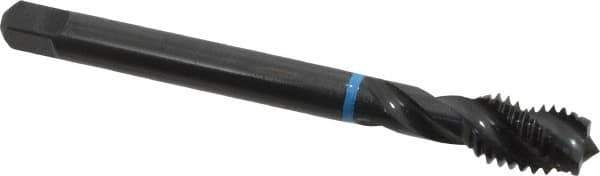 Emuge - 1/2-13 UNC 3 Flute 3B Modified Bottoming Spiral Flute Tap - Cobalt, Oxide Finish, 4.331" OAL, Right Hand Flute, Right Hand Thread, Series Enorm-VA - USA Tool & Supply