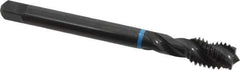 Emuge - 1/2-13 UNC 3 Flute 3B Modified Bottoming Spiral Flute Tap - Cobalt, Oxide Finish, 4.331" OAL, Right Hand Flute, Right Hand Thread, Series Enorm-VA - USA Tool & Supply