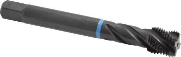 Emuge - 9/16-18 UNF 4 Flute 2B Modified Bottoming Spiral Flute Tap - Cobalt, Oxide Finish, 3.937" OAL, Right Hand Flute, Right Hand Thread, Series Enorm-VA - USA Tool & Supply