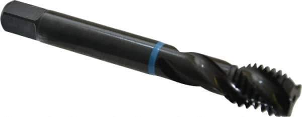 Emuge - 5/8-11 UNC 3 Flute 2B Modified Bottoming Spiral Flute Tap - Cobalt, Oxide Finish, 4.331" OAL, Right Hand Flute, Right Hand Thread, Series Enorm-VA - USA Tool & Supply