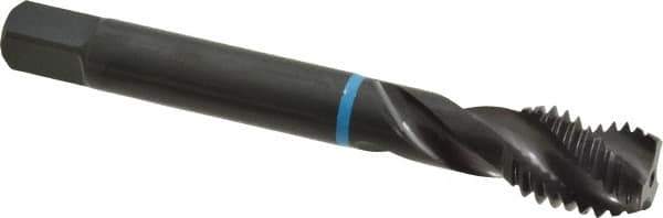 Emuge - 5/8-11 UNC 3 Flute 3B Modified Bottoming Spiral Flute Tap - Cobalt, Oxide Finish, 4.331" OAL, Right Hand Flute, Right Hand Thread, Series Enorm-VA - USA Tool & Supply