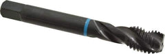Emuge - 5/8-11 UNC 3 Flute 3B Modified Bottoming Spiral Flute Tap - Cobalt, Oxide Finish, 4.331" OAL, Right Hand Flute, Right Hand Thread, Series Enorm-VA - USA Tool & Supply