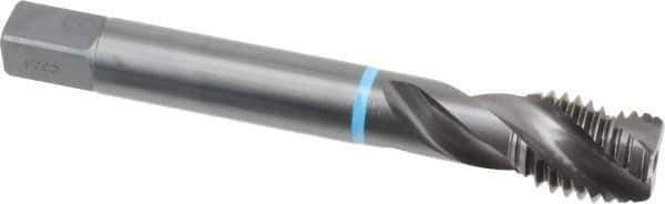 Emuge - 3/4-10 UNC 3 Flute 2B Modified Bottoming Spiral Flute Tap - Cobalt, Oxide Finish, 4.921" OAL, Right Hand Flute, Right Hand Thread, Series Enorm-VA - USA Tool & Supply