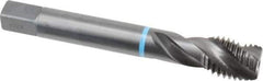 Emuge - 3/4-10 UNC 3 Flute 2B Modified Bottoming Spiral Flute Tap - Cobalt, Oxide Finish, 4.921" OAL, Right Hand Flute, Right Hand Thread, Series Enorm-VA - USA Tool & Supply
