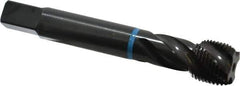 Emuge - 3/4-16 UNF 4 Flute 2B Modified Bottoming Spiral Flute Tap - Cobalt, Oxide Finish, 4.331" OAL, Right Hand Flute, Right Hand Thread, Series Enorm-VA - USA Tool & Supply