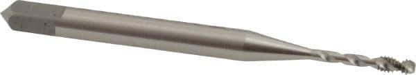 Emuge - #1-64 UNC 2 Flute 2B Bottoming Spiral Flute Tap - Cobalt, Bright Finish, 1.772" OAL, Right Hand Flute, Right Hand Thread, Series Enorm Z - USA Tool & Supply