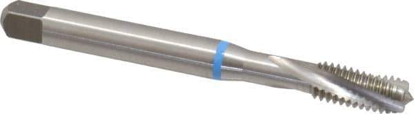 Emuge - 3/8-16 UNC 3 Flute 2B Modified Bottoming Spiral Flute Tap - Cobalt, Bright Finish, 3.937" OAL, Right Hand Flute, Right Hand Thread, Series Rekord D-VA - USA Tool & Supply