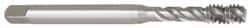 Emuge - 1/4-20 UNC 3 Flute 2B Bottoming Spiral Flute Tap - Cobalt, Bright Finish, 3.15" OAL, Right Hand Flute, Right Hand Thread, Series Enorm Z - USA Tool & Supply