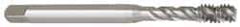Emuge - 1/4-20 UNC 3 Flute 2B Bottoming Spiral Flute Tap - Cobalt, Bright Finish, 3.15" OAL, Right Hand Flute, Right Hand Thread, Series Enorm Z - USA Tool & Supply