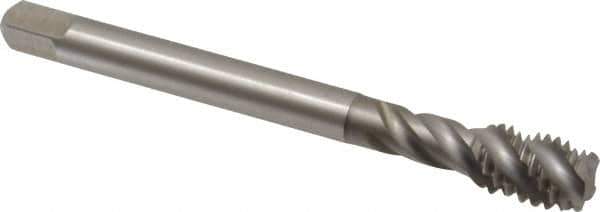 Emuge - 7/16-14 UNC 4 Flute 2B Bottoming Spiral Flute Tap - Cobalt, Bright Finish, 3.937" OAL, Right Hand Flute, Right Hand Thread, Series Enorm Z - USA Tool & Supply
