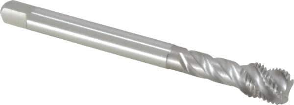 Emuge - 7/16-20 UNF 4 Flute 2B Bottoming Spiral Flute Tap - Cobalt, Bright Finish, 3.937" OAL, Right Hand Flute, Right Hand Thread, Series Enorm Z - USA Tool & Supply