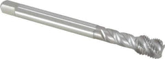 Emuge - 7/16-20 UNF 4 Flute 2B Bottoming Spiral Flute Tap - Cobalt, Bright Finish, 3.937" OAL, Right Hand Flute, Right Hand Thread, Series Enorm Z - USA Tool & Supply
