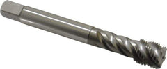 Emuge - 9/16-18 UNF 5 Flute 2B Bottoming Spiral Flute Tap - Cobalt, Bright Finish, 3.937" OAL, Right Hand Flute, Right Hand Thread, Series Enorm Z - USA Tool & Supply