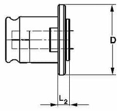 Emuge - 0.697" Tap Shank Diam, 0.523" Tap Square Size, 7/8" Tap, #3 Tapping Adapter - Exact Industrial Supply