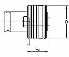 Emuge - 0.429" Tap Shank Diam, 0.322" Tap Square Size, 9/16" Tap, #1 Tapping Adapter - Exact Industrial Supply