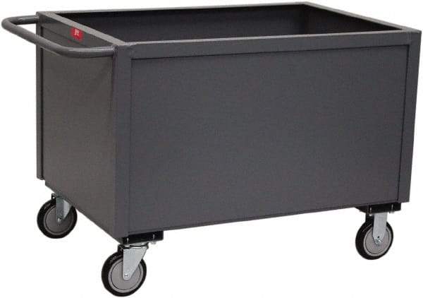Jamco - 1,200 Lb Capacity, 1 Shelf, 4-Sided Steel Stock Truck - 24" Long x 48" Wide x 31" High, 8" Diam Wheels - USA Tool & Supply