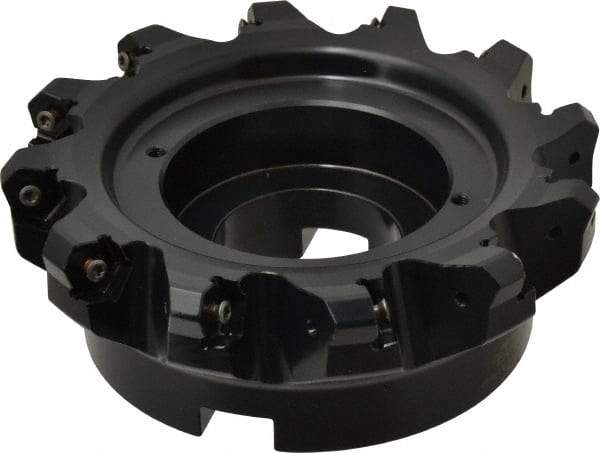 Kennametal - 6" Cut Diam, 2" Arbor Hole, 4.51mm Max Depth of Cut, 45° Indexable Chamfer & Angle Face Mill - 12 Inserts, HNGJ 535-GD Insert, Right Hand Cut, 12 Flutes, Through Coolant, Series KSHR - USA Tool & Supply