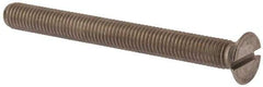 Value Collection - M10x1.50 Metric Coarse, 100mm OAL Slotted Drive Machine Screw - Flat Head, Grade 316 & A4 Stainless Steel, Uncoated, Without Washer - USA Tool & Supply