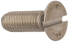 Value Collection - M12x1.75 Metric Coarse, 35mm OAL Slotted Drive Machine Screw - Flat Head, Grade 316 & A4 Stainless Steel, Uncoated, Without Washer - USA Tool & Supply