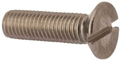 Value Collection - M12x1.75 Metric Coarse, 45mm OAL Slotted Drive Machine Screw - Flat Head, Grade 316 & A4 Stainless Steel, Uncoated, Without Washer - USA Tool & Supply