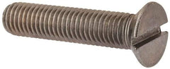 Value Collection - M12x1.75 Metric Coarse, 55mm OAL Slotted Drive Machine Screw - Flat Head, Grade 316 & A4 Stainless Steel, Uncoated, Without Washer - USA Tool & Supply