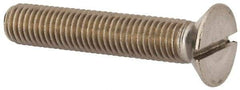 Value Collection - M12x1.75 Metric Coarse, 65mm OAL Slotted Drive Machine Screw - Flat Head, Grade 316 & A4 Stainless Steel, Uncoated, Without Washer - USA Tool & Supply