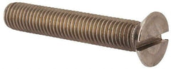 Value Collection - M12x1.75 Metric Coarse, 70mm OAL Slotted Drive Machine Screw - Flat Head, Grade 316 & A4 Stainless Steel, Uncoated, Without Washer - USA Tool & Supply