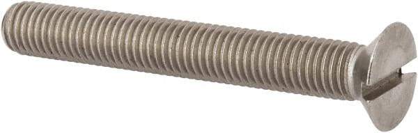 Value Collection - M12x1.75, 90mm OAL Slotted Drive Machine Screw - Flat Head, Grade 316 & A4 Stainless Steel, Uncoated, Without Washer - USA Tool & Supply
