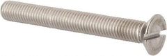 Value Collection - M12x1.75 Metric Coarse, 100mm OAL Slotted Drive Machine Screw - Flat Head, Grade 316 & A4 Stainless Steel, Uncoated, Without Washer - USA Tool & Supply