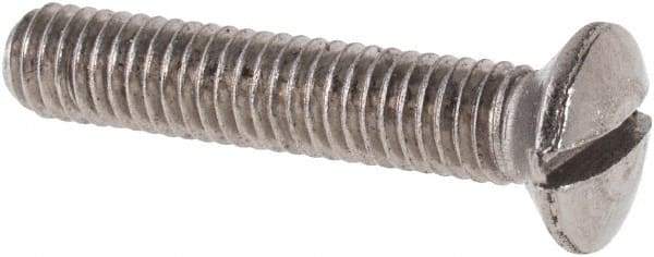 Value Collection - M3x0.50 Metric Coarse, 16mm OAL Slotted Drive Machine Screw - Oval Head, Grade 316 & A4 Stainless Steel, Uncoated, Without Washer - USA Tool & Supply