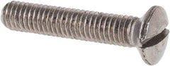 Value Collection - M3x0.50 Metric Coarse, 16mm OAL Slotted Drive Machine Screw - Oval Head, Grade 316 & A4 Stainless Steel, Uncoated, Without Washer - USA Tool & Supply