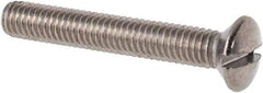 Value Collection - M3x0.50 Metric Coarse, 20mm OAL Slotted Drive Machine Screw - Oval Head, Grade 316 & A4 Stainless Steel, Uncoated, Without Washer - USA Tool & Supply