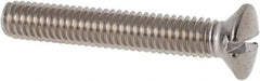 Value Collection - M4x0.70 Metric Coarse, 25mm OAL Slotted Drive Machine Screw - Oval Head, Grade 316 & A4 Stainless Steel, Uncoated, Without Washer - USA Tool & Supply